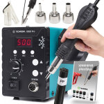 Station de soudage  air chaud techrebal 858d pro + liant pp noir 100g + buse bout  bout