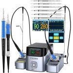 Station de soudage double prcision aixun (t210 + t115) t420d en set de 6 pannes (k, s, i)