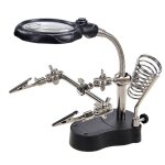 Station de soudage loupe helping hands, lentille acrylique 4x, lumi�re led, pour soudure �lectronique, ...