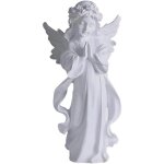 Statue d'ange, ange de cimeti�re, figurine en r�sine blanche, statue d�corative, pour la maison, le jardin, ...