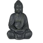 Statue de bouddha grise au look vintage 70 cm Statue de bouddha grise au look vintage 70 cm