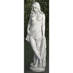 Statue classique en pierre reconstituée rhea 35x150cm. Statue classique en pierre reconstituée rhea 35x150cm.