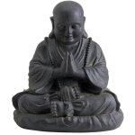Statue d�corative happy buddha en fibre de verre et argile - 53 cm - nortene