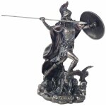 Statuette ath�na en r�sine aspect bronze