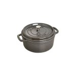 Staub - casserole / cocotte en fonte, 20 cm de diamtre, 2, 24 l, gris graphite