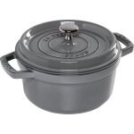 Staub - casserole / cocotte en fonte, 20 cm de diamtre, 2, 24 l, gris graphite
