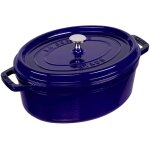 Staub - cocotte avec couvercle - 29 x 15 cm - 4. 25 l - ovale - dark - blue