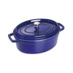 Staub - cocotte avec couvercle - 29 x 15 cm - 4. 25 l - ovale - dark - blue