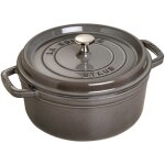 Staub - cocotte ronde gris graphite 24 cm