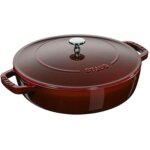 Staub - sauteuse chistera en fonte,  28 cm, 3, 7 l, grenadine