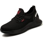 Steel toe work shoes for men lightweight comfortable slip resistant puncture proof safety shoes breathable ...