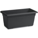 Stefanplast - jardini�re rectangulaire mediterraneo - 110l - 100 cm - plastique - anthracite