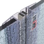 Joints de douche magn�tiques set, 185 cm, vitre 6 / 7 / 8mm, joints d'�tanch�it� aimant�s 180 pour portes ...