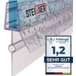 Joint de douche pour paroi en verre, 110cm, vitre 5 / 6 mm, joint d'�tanch�it� pvc droit pour les cabines ...