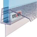 Joint de douche pour paroi en verre, 110cm, vitre 5 / 6 / 7 mm, joint d'�tanch�it� droit pvc, uk21 - ...