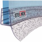 Steigner joint de douche pour paroi en verre, 120cm, vitre 6 / 7 / 8mm, joint d'�tanch�it� pvc courb� ...