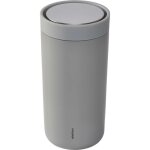 Stelton to go click gobelet isotherme 0. 4 l. soft light grey