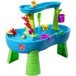 Step2 rain shower splash table d'eau avec 13 accessoires - bleu & vert table jeux d'eau table d'activit� ...