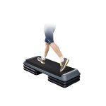 Stepper d'arobic et de fitness step d'exercice hauteur rglable  3 niveaux 11cm / 16cm / 21cm, capacite ...
