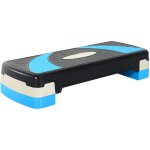 Stepper fitness aerobic hauteur reglable surface antiderapante 80 x 31 x 20 cm noir bleu