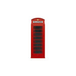 M&s - sticker 170x60cm motif cabine anglaise