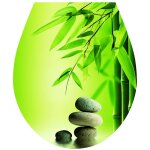 Sticker pour abattant wc 'bambou' mesurant 32x38cm