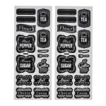 Stickers ardoise 'cuisine' 10x25cm noir