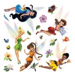 Sticker disney fe clochette - 1 planche 30 x 30 cm