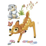 Komar - stickers g�ant bambi & panpan disney avec des fleurs color�es