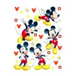 Stickers g�ant mickey mouse postures disney 85 cm x 65 cm