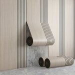 Stickers muraux 3d, pvc imperm�able, d�coration murale imitation bois, papier peint de fond, gris clair. ...