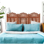 Sticker mural bois 160x60cm, d�co murale magnifique, t�te de lit ouzbek, reproduction bois pour murs, ...