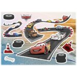 Stickers muraux disney cars piste de voitures 50x70cm