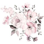Sticker mural, fleur imprimer sticker mural fleurs murale romantique fleurs sticker mural maison d�coration ...