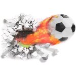 Stickers muraux football deco chambre ado, 3d autocollant mural football sport poster pour salon chambre ...
