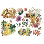 Sticker mural gant - be in nature - simba, timon et pumba le roi lion disney