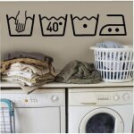 Promotion, stickers muraux lave - linge autocollants amovibles vinyl mural mural chambre decor stickers ...