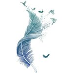 Sticker mural, plume autocollant mural comme decoration murale pour chambre a coucher salon chambre d'enfant, ...