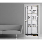 Plage - sticker mural porte contenaire métallique 204x83cm, trompe l'oeil industriel décoratif Plage - sticker mural porte contenaire métallique 204x83cm, trompe l'oeil industriel décoratif