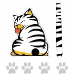Stickers sticker r�flectif d'essuie - glace de pare - brise en forme de chat cartoon mignon dr�le avec ...