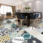 Stickers sol anti - d�rapant avec protection - carrelages chivasso - 120x320cm - 24stickers40x40cm