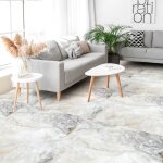 Stickers sol anti - d�rapant avec protection - carrelages marbre de milano - 90x90cm - 9stickers30x30cm ...