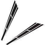 Sticker stripe hood stripe, suv racing body side decal spory sporty adhesive automobable autocorable ...