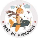 Sticker voiture bébé en vadrouille ? autocollant de signalisation 13 cm ? sécurité enfant Sticker voiture bébé en vadrouille ? autocollant de signalisation 13 cm ? sécurité enfant