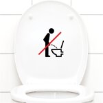 Stickers wc pictogramme dans le sit pipi w733 - noir, 11 x 12 cm