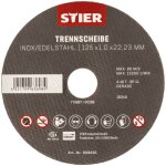Disque à tronçonner stier acier inoxydable, 5 pièces, 125 x 1, 0 x 22, 23 mm, forme 41 10 pièces Disque à tronçonner stier acier inoxydable, 5 pièces, 125 x 1, 0 x 22, 23 mm, forme 41 10 pièces