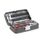 Jeu de douilles et d'embouts 1 / 4' 38 pcs, carr creux, acier au chrome - vanadium, jeux de cls, outils ...