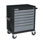 Servante d'atelier vide black - edition, 884 x 696 x 490 mm, 7 tiroirs, charge max. 300 kg, chariot d'atelier, ...