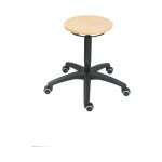 Tabouret de travail  roulettes hauteur d'assise 430 - 620 mm, htre naturel, rglage en hauteur, entretien ...