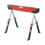 Trteau repliable / chevalet de sciage rglable en hauteur, 590 kg, acier, 1090 x 520 - 690 x 610 - 820 ...
